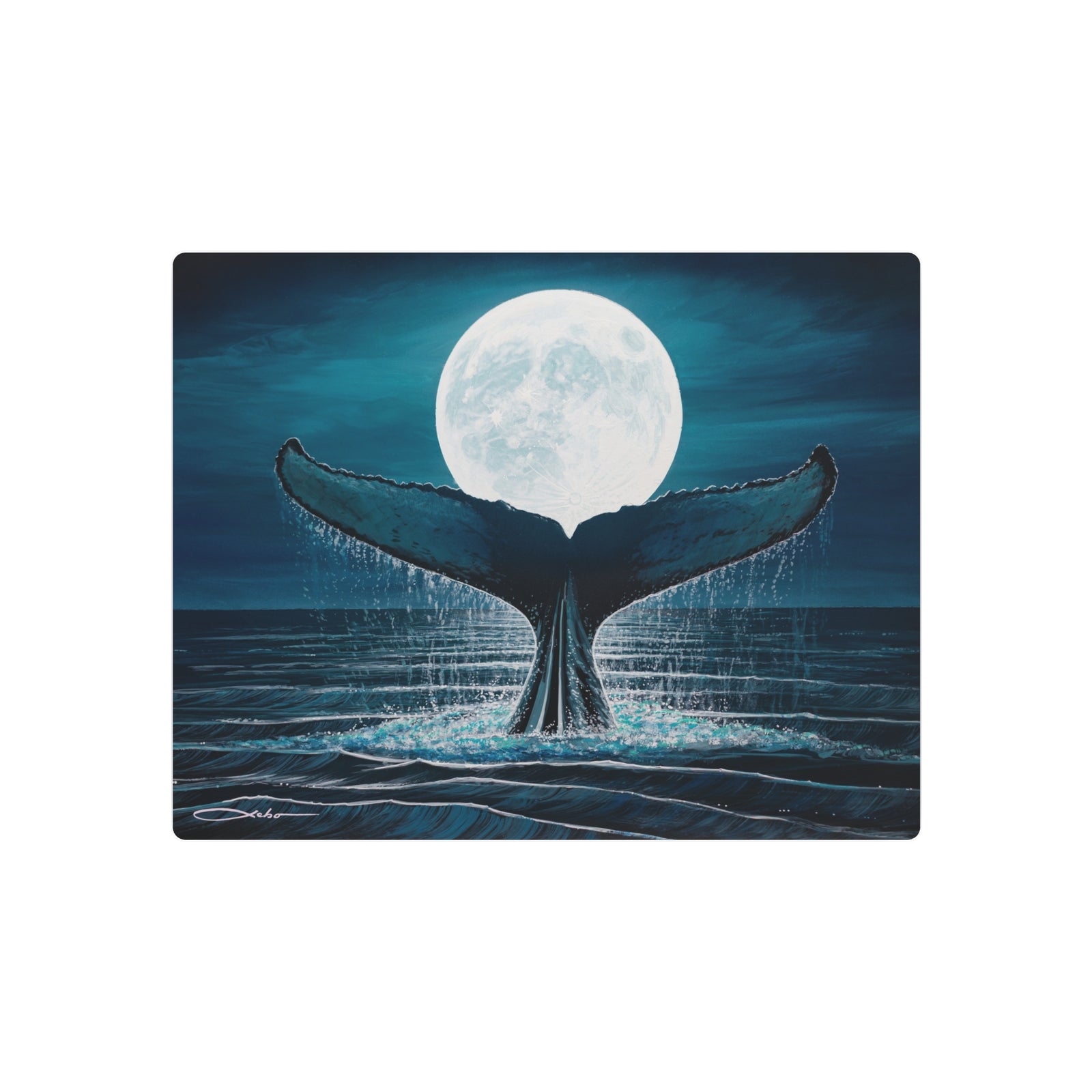 "Whale Moon" Metal Print
