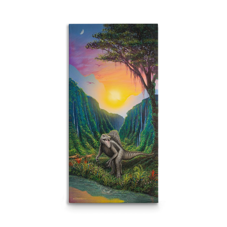"Jurassic Valley" Traditional Stretched Canvas