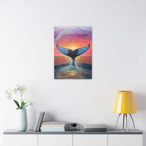 "Whalecation" Stretched Canvas Print