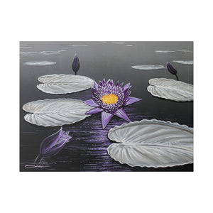 "Lavender Lotus"— Stretched Canvas Print