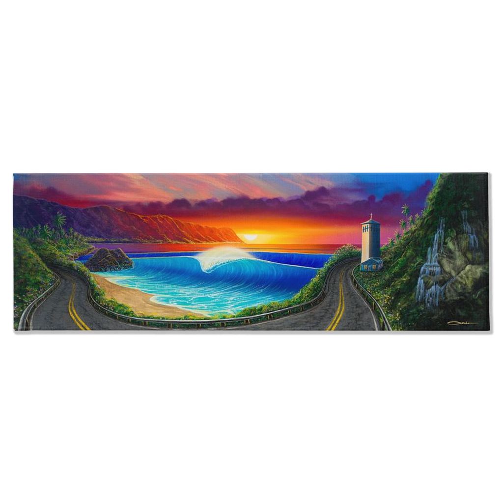 "Sunset At Waimea" Traditional Stretched Canvas