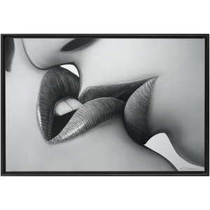 "The Kiss" Framed Traditional Stretched Canvas
