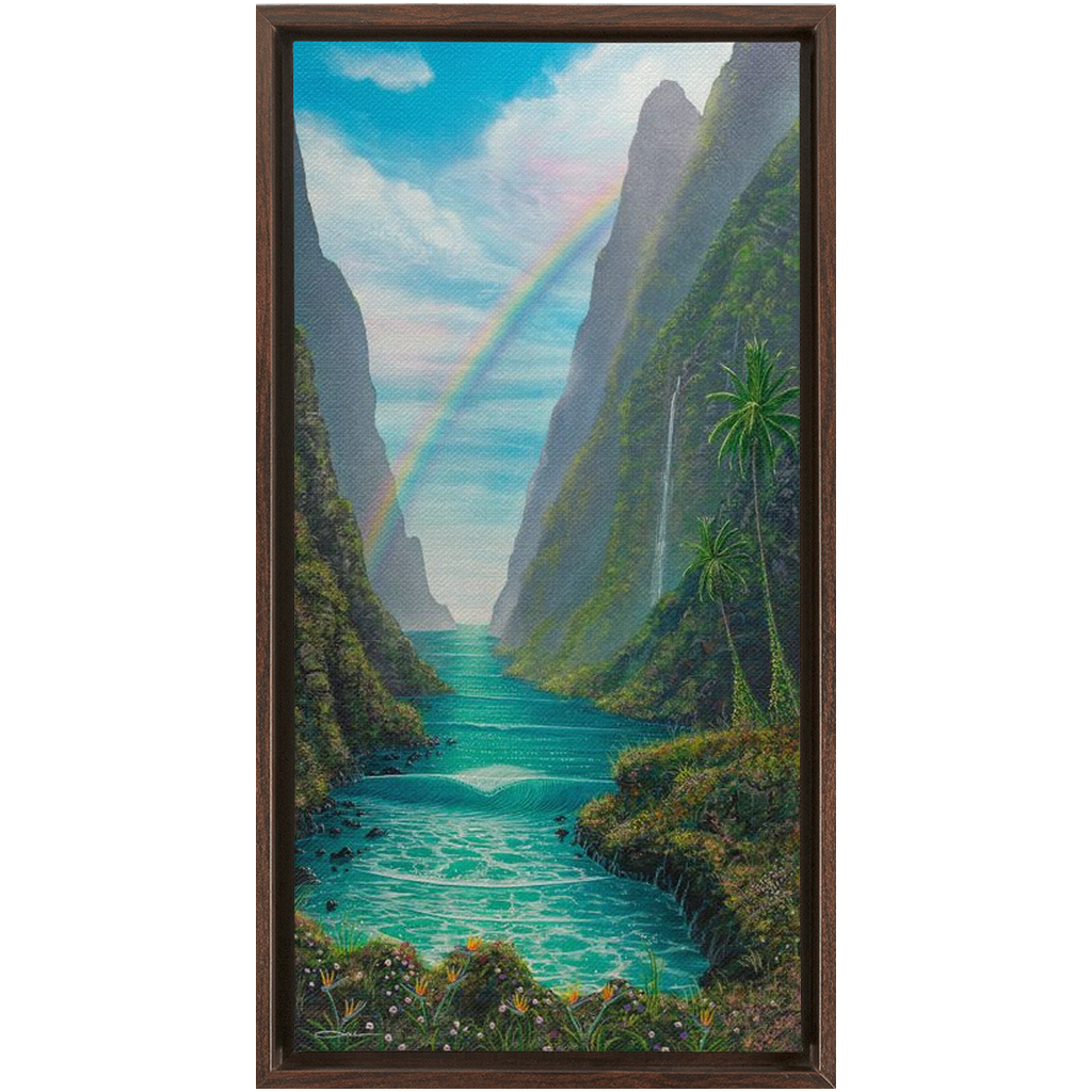 "Hidden Valley" Framed Traditional Stretched Canvas