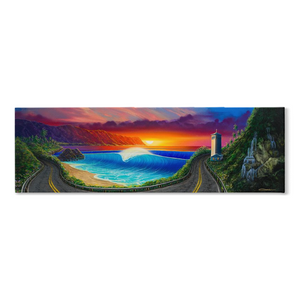 "Sunset At Waimea" Traditional Stretched Canvas