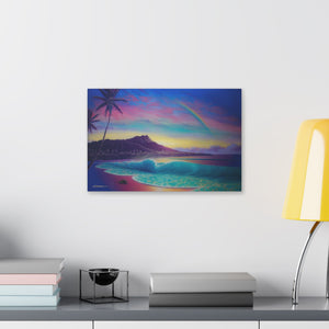 "Blissful Waikiki" Stretched Canvas Print