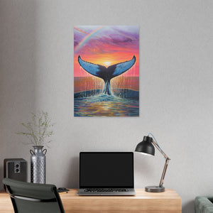 "Whalecation" Stretched Canvas Print
