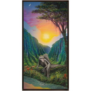 "Jurassic Valley" Framed Traditional Stretched Canvas