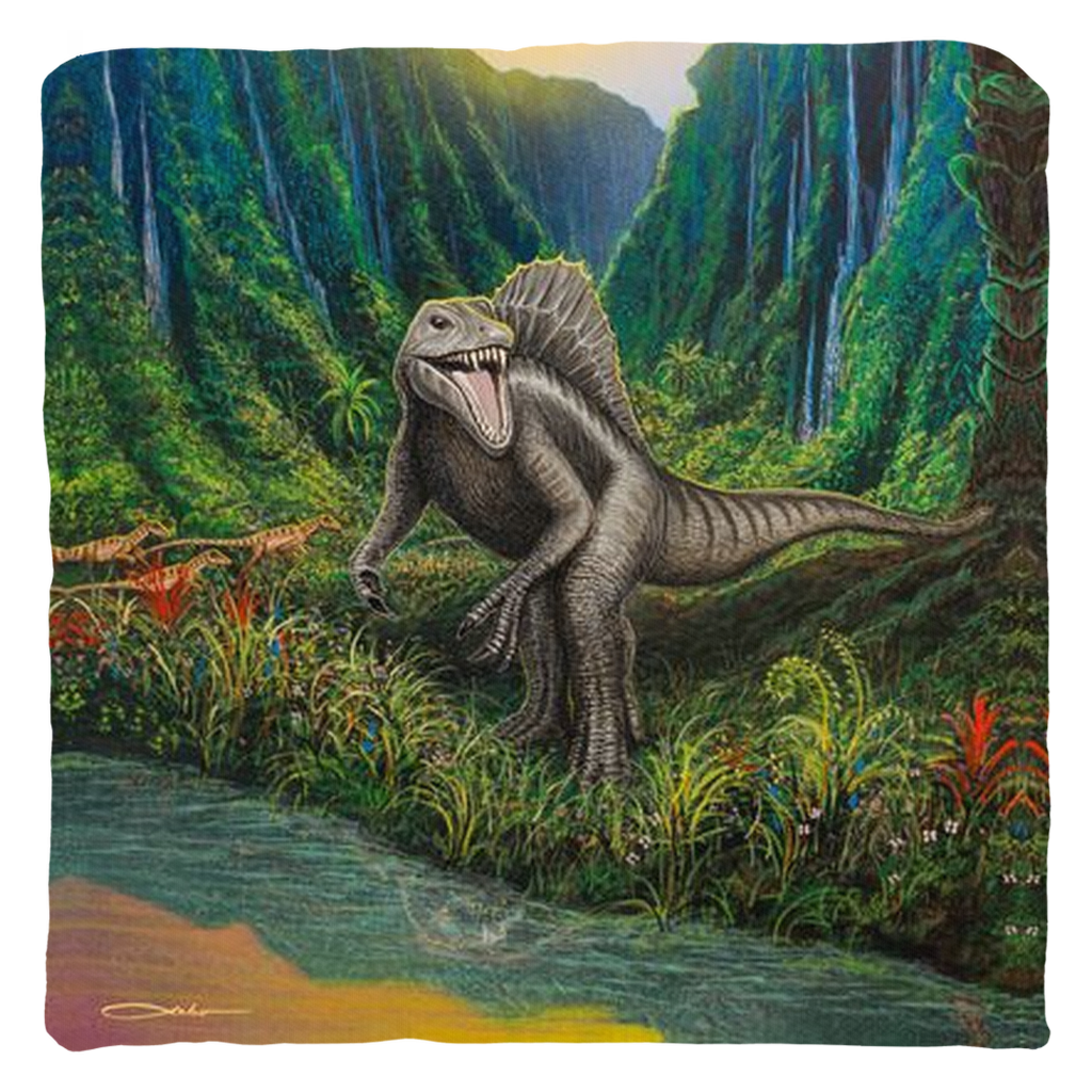 "Jurassic Valley" Throw Pillows