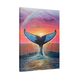"Whalecation" Stretched Canvas Print