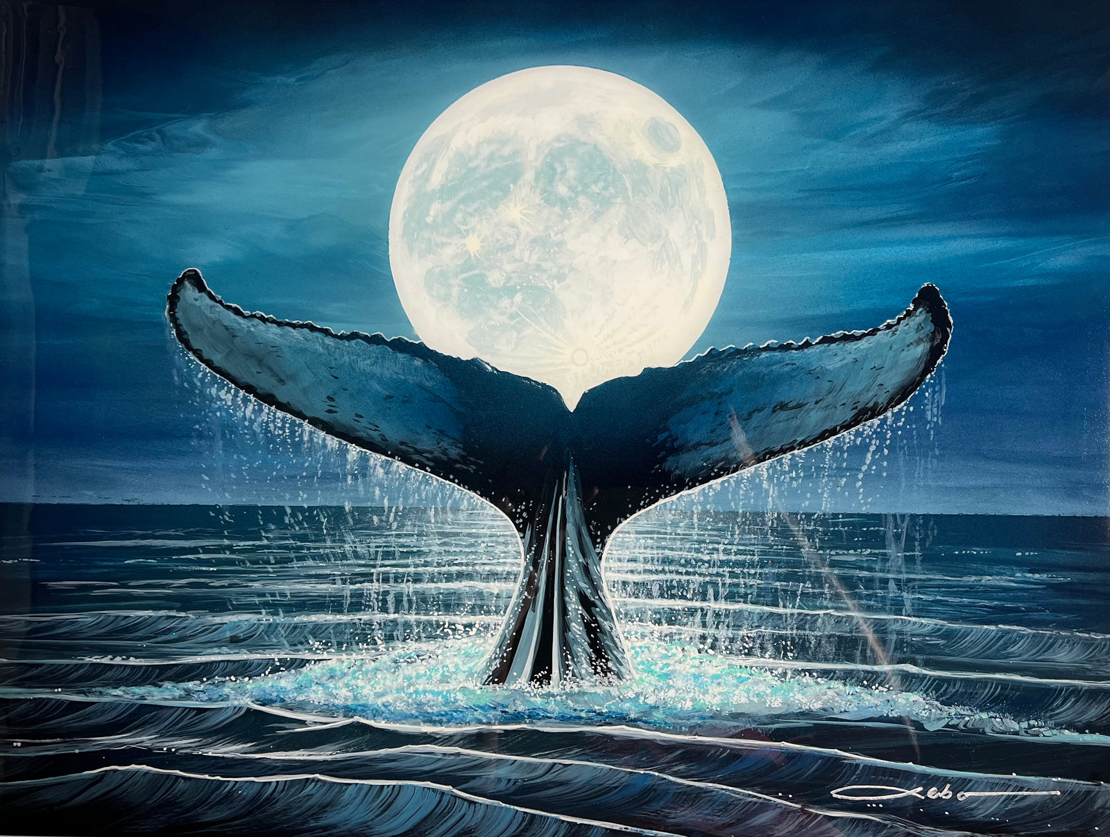 "Whale Moon" Limited Edition Fine Art Giclee