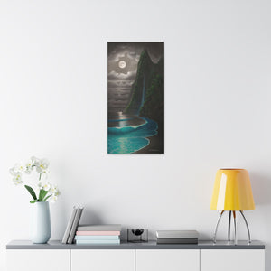"Melody Of The Moon" Stretched Canvas Print