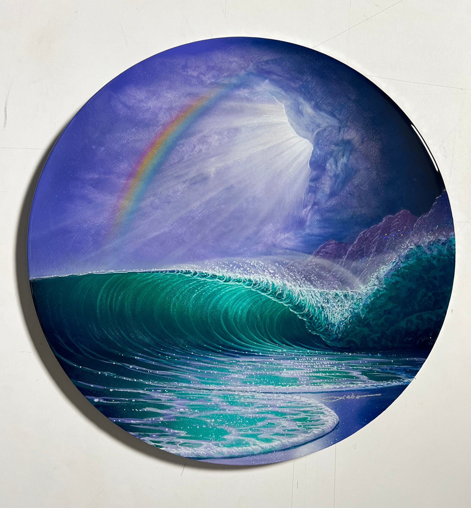 “Hi’iaka’s Hope” ”  Original Painting on 16” round canvas
