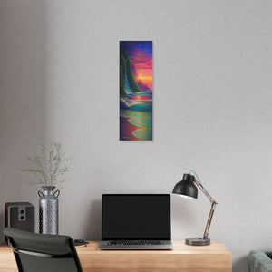 "Sunrise Over The Na Pali" Stretched Canvas Print