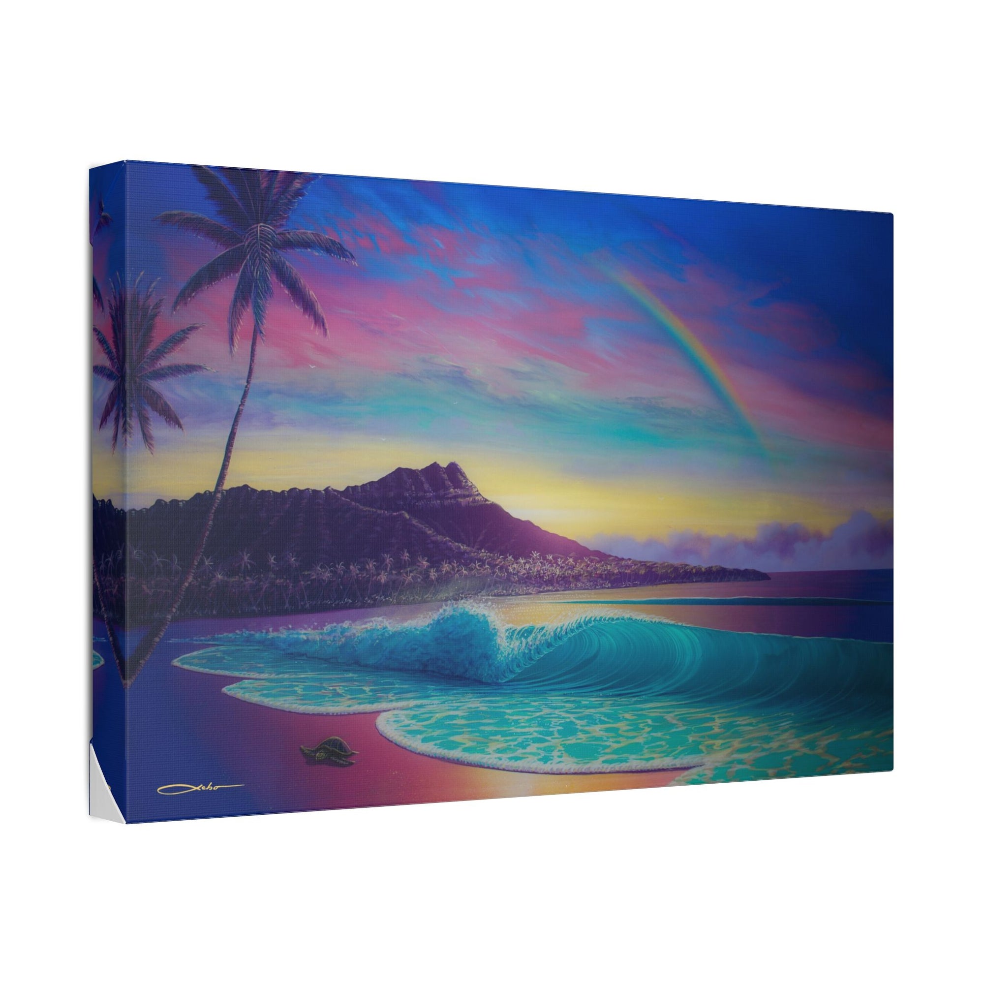 "Blissful Waikiki" Stretched Canvas Print