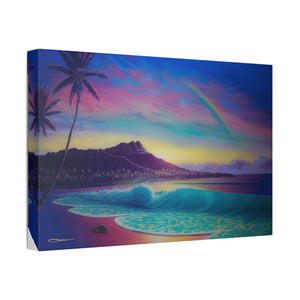 "Blissful Waikiki" Stretched Canvas Print