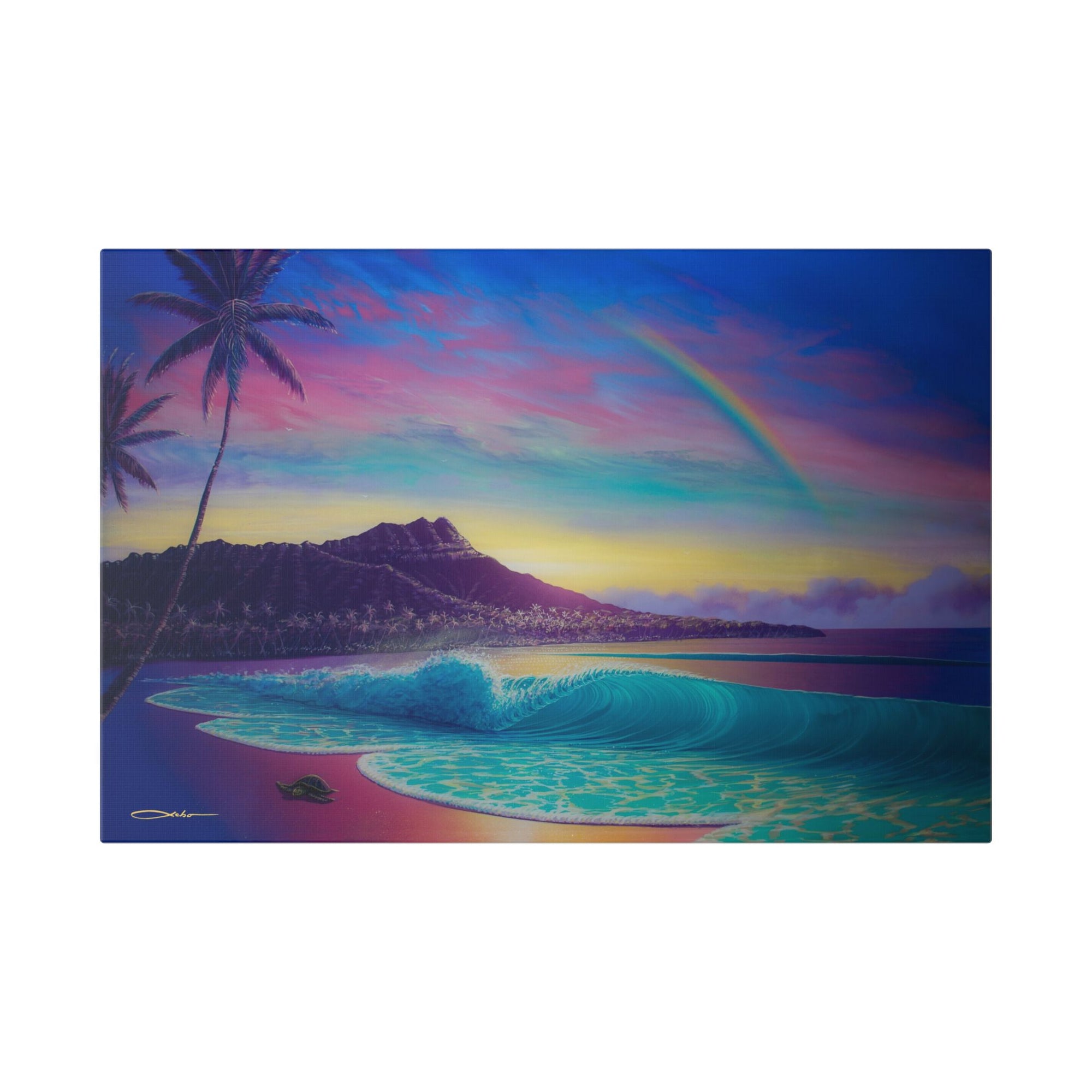 "Blissful Waikiki" Stretched Canvas Print