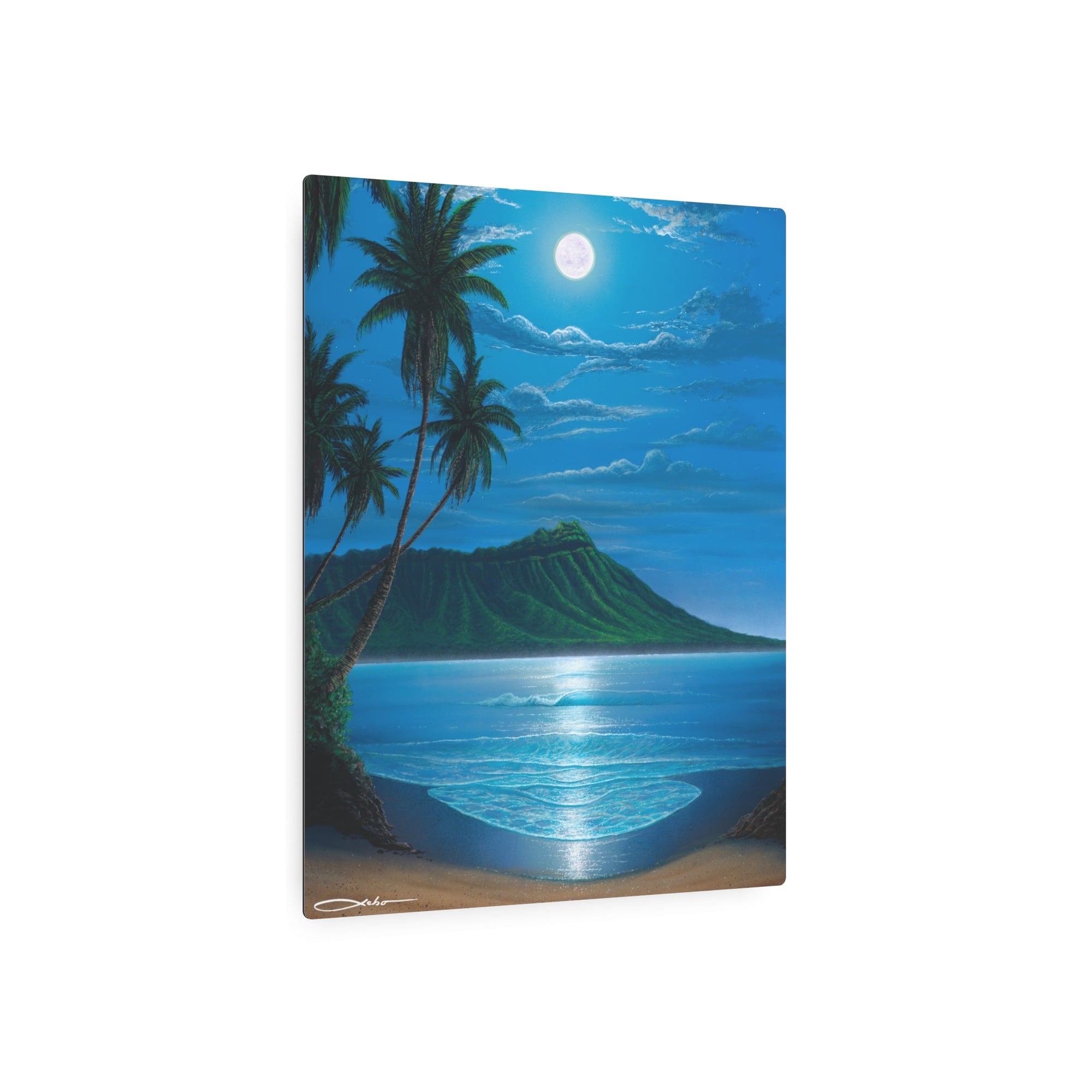 "Diamond Head Moon" Metal Print