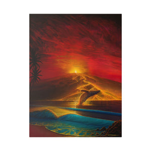 "Mauna Loa Awakes" Stretched Canvas Print