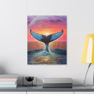 "Whalecation" Stretched Canvas Print