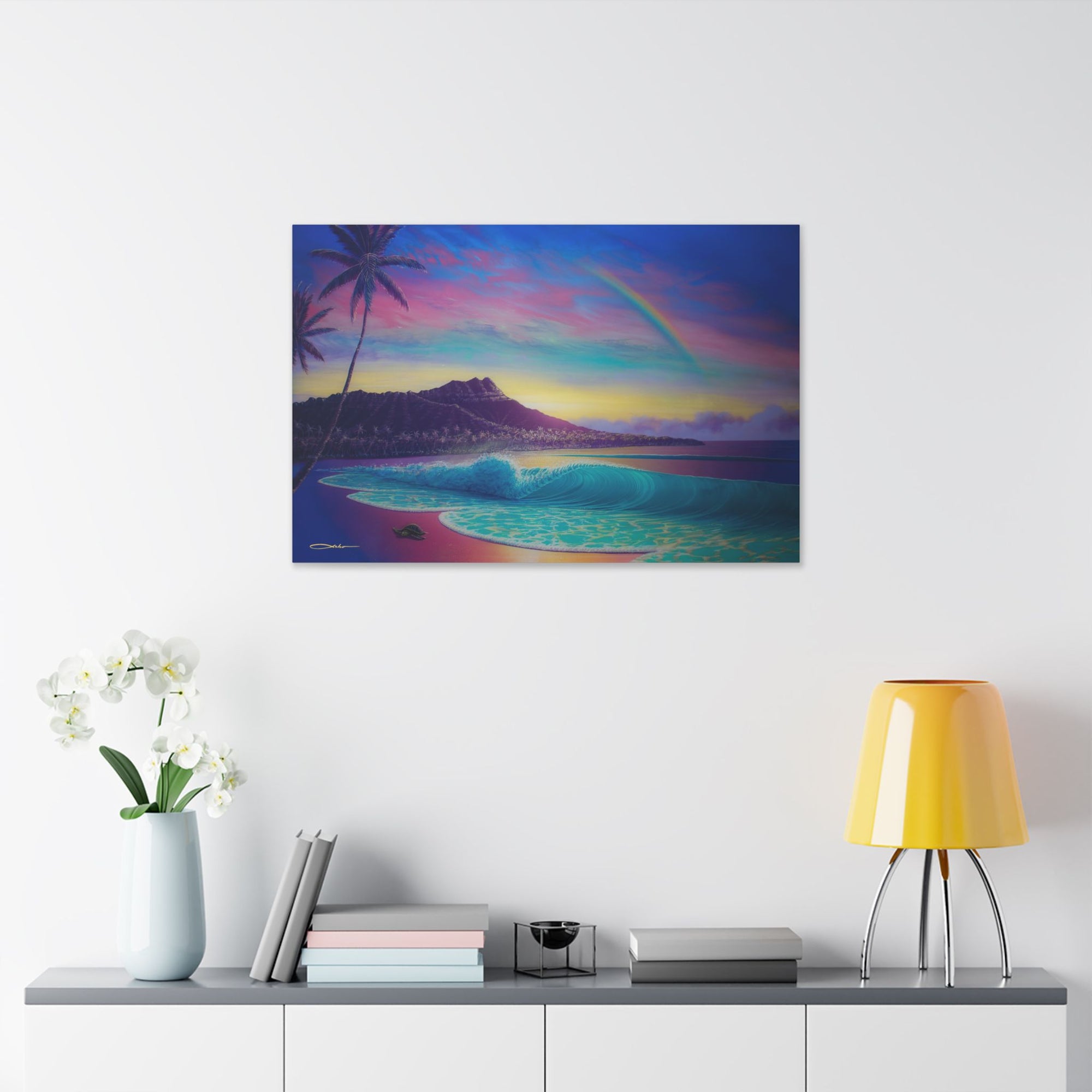 "Blissful Waikiki" Stretched Canvas Print