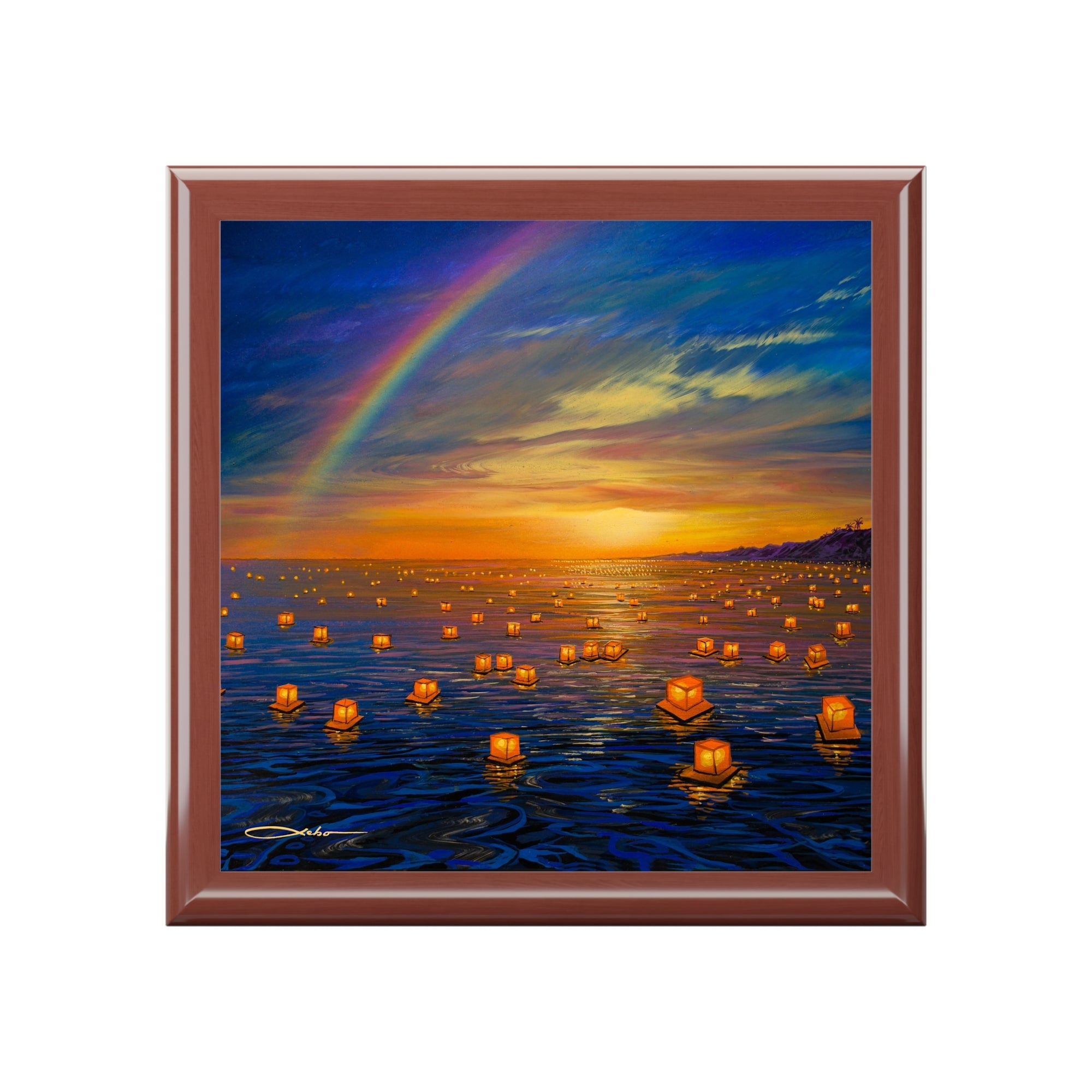 "Lanterns At Magic Island" Jewelry Box