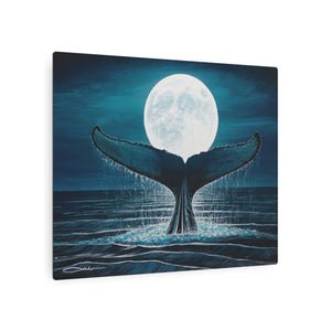 "Whale Moon" Metal Print