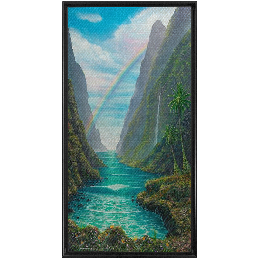 "Hidden Valley" Framed Traditional Stretched Canvas