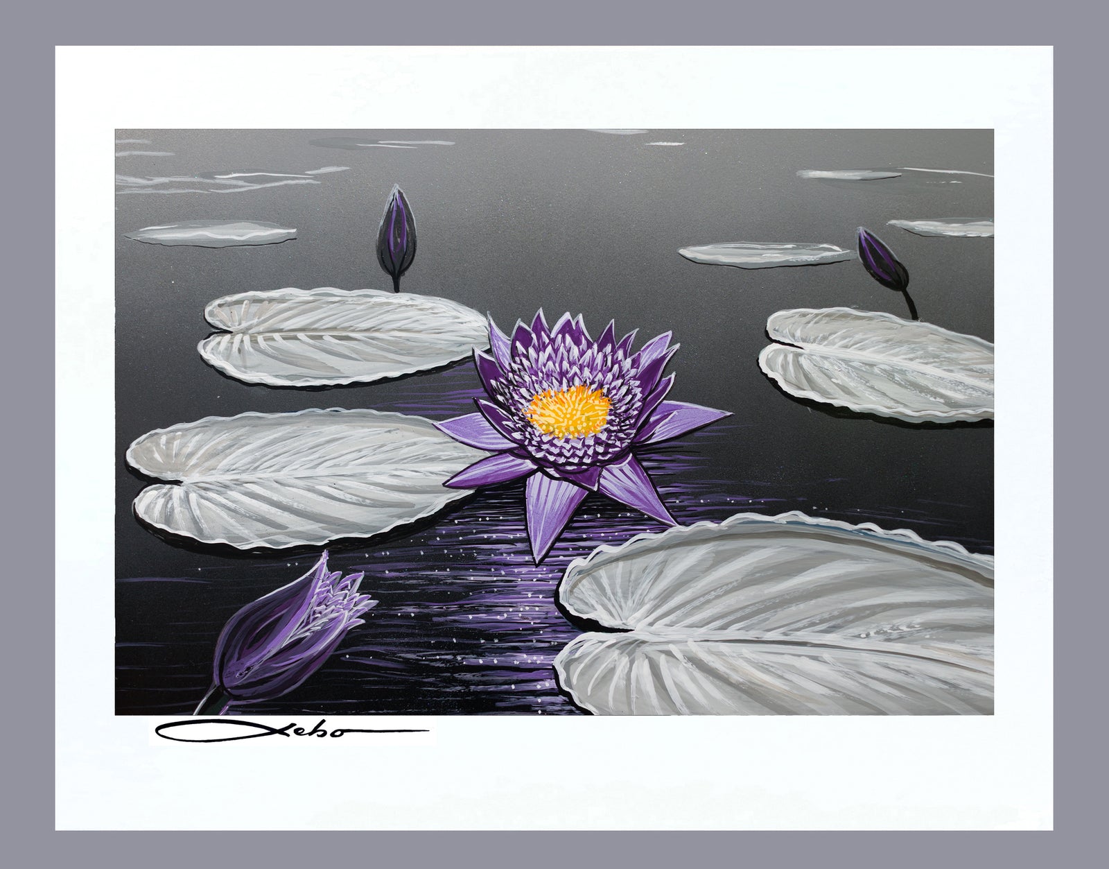 “Lavender Lotus”  11" x 14" Matted Print