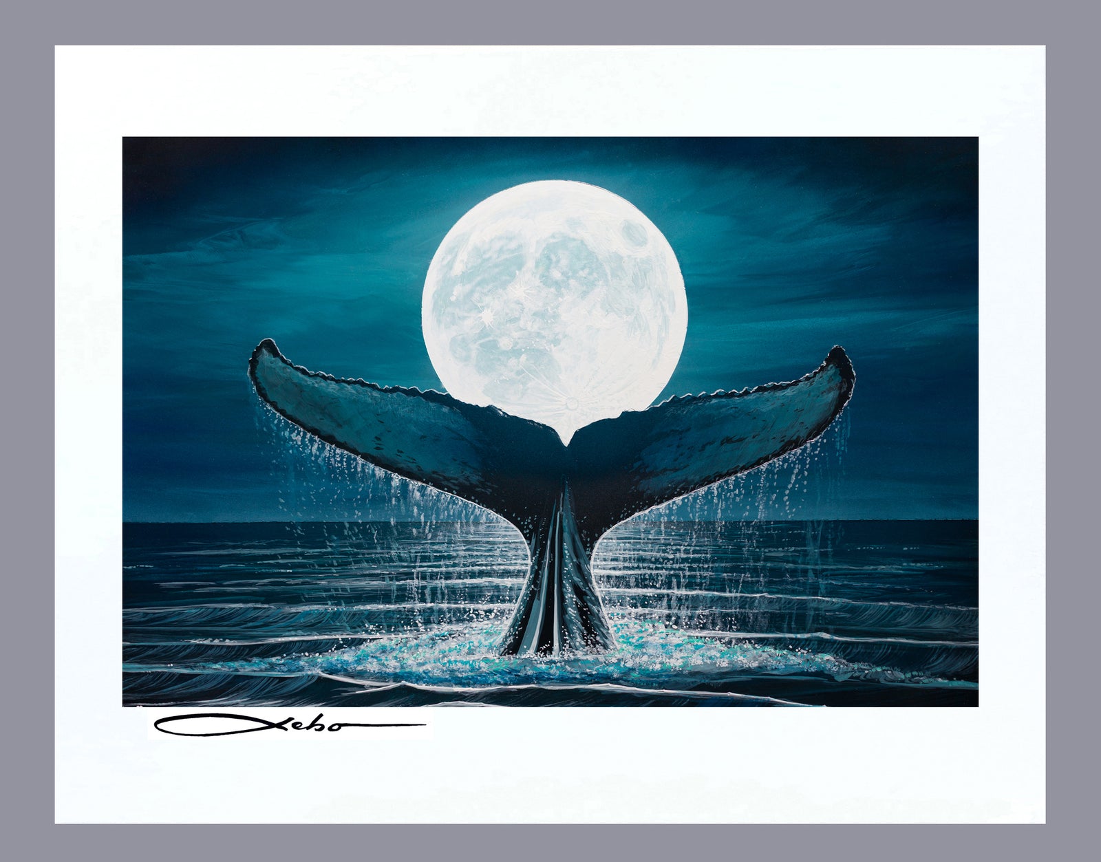 “Whale Moon”  11" x 14" Matted Print
