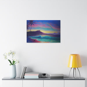 "Blissful Waikiki" Stretched Canvas Print