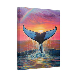 "Whalecation" Stretched Canvas Print