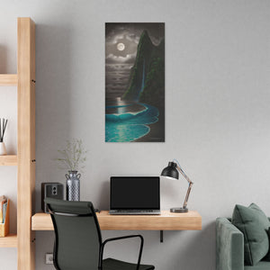 "Melody Of The Moon" Stretched Canvas Print