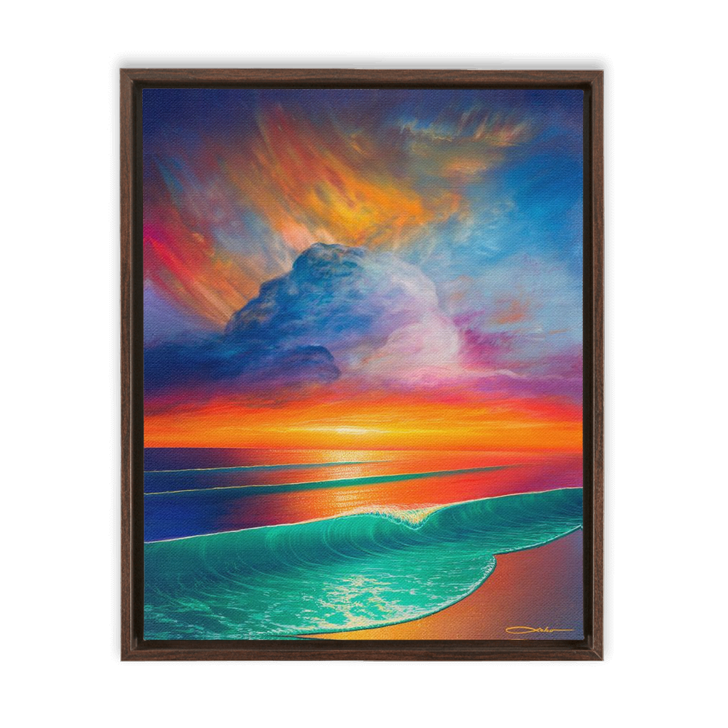 "Break Of Dawn" Framed Traditional Stretched Canvas