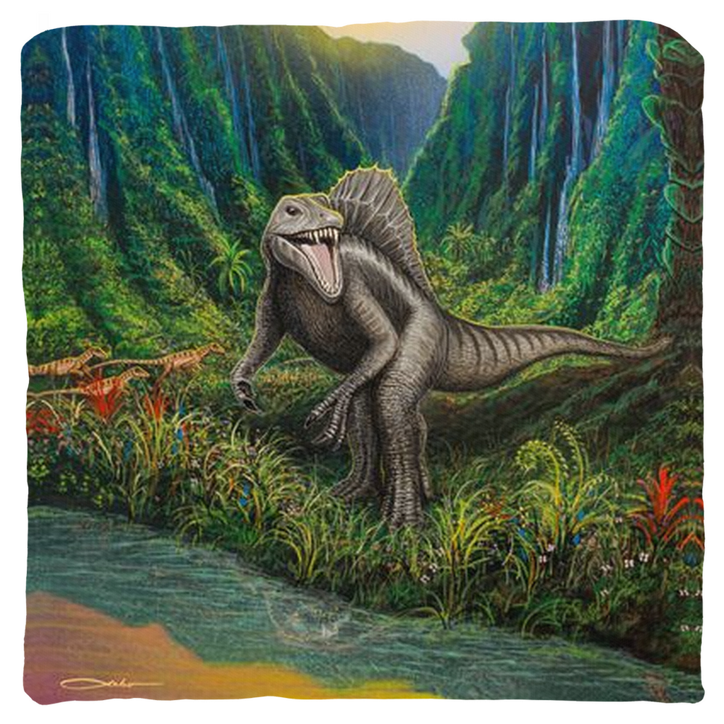"Jurassic Valley" Throw Pillows