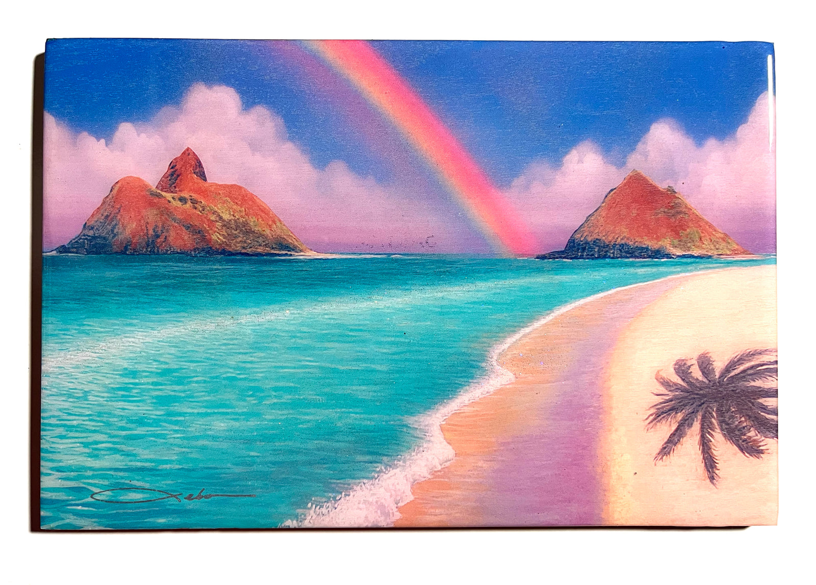 "Over the Rainbow" Wood Block Print