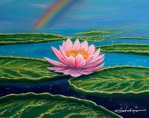 “ Tranquil Radiance" Original Painting on 11” x 14” x .50 ” wood panel with epoxy finish