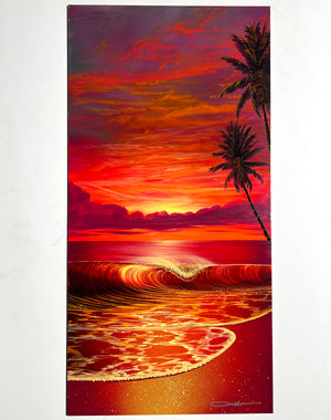 “Crimson Tide" Original Painting on 12” x 24”