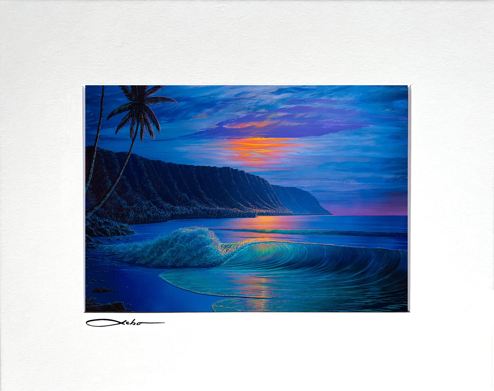 "Haleiwa Harvest Moon" 8" x 10" Matted Print