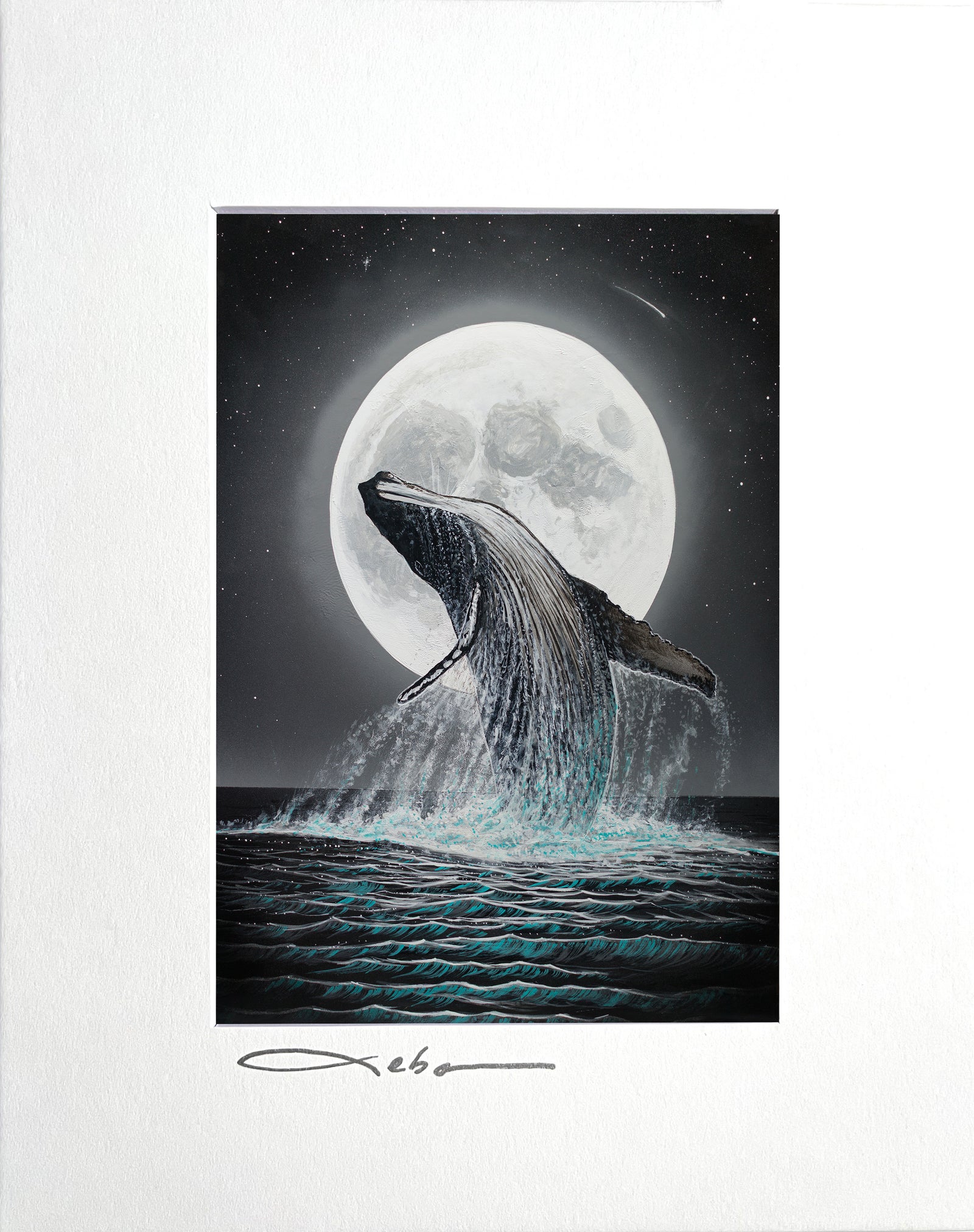 "Humpback Moon" 8" x 10" Matted Print