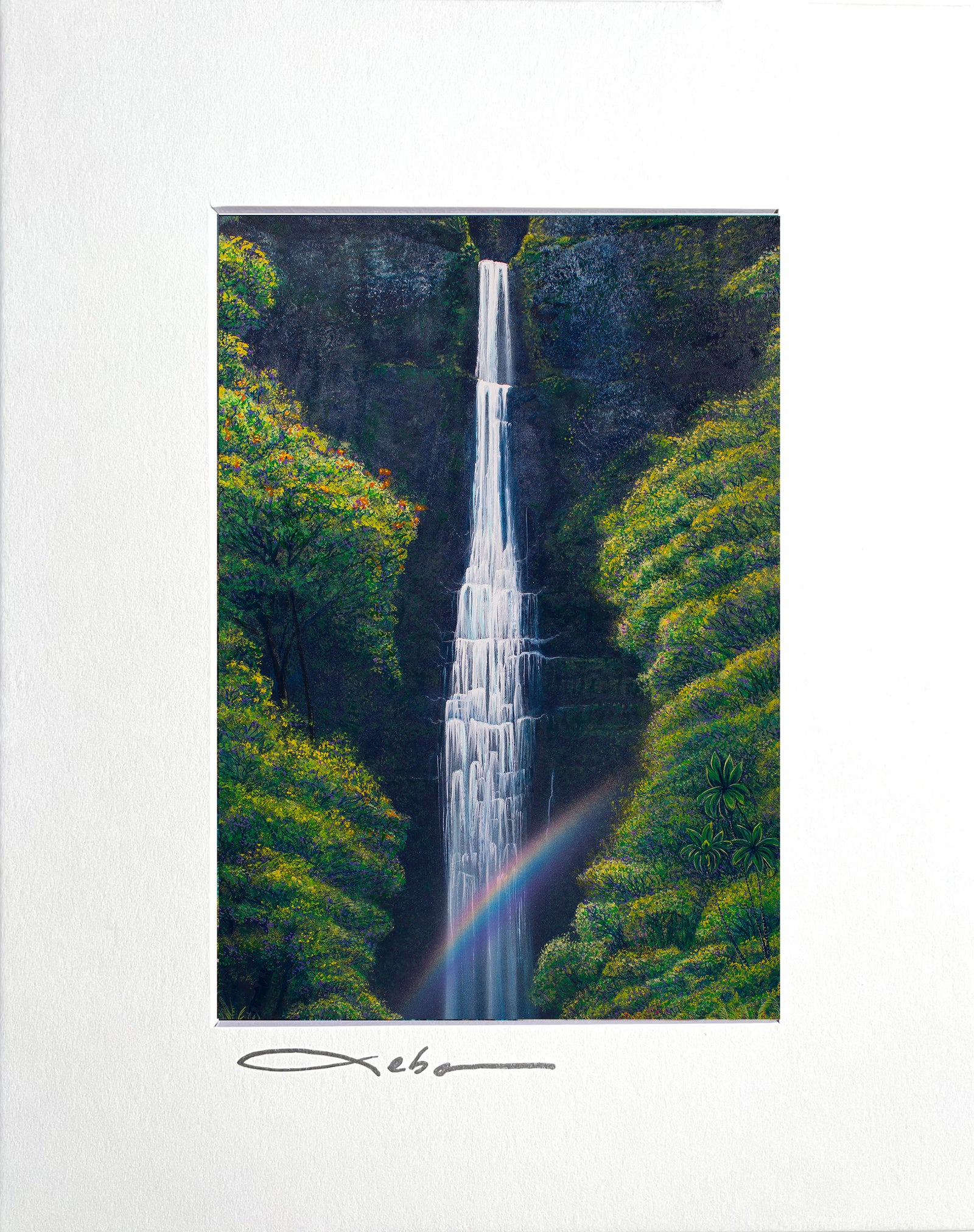 "Kauai Falls" 8" x 10" Matted Print