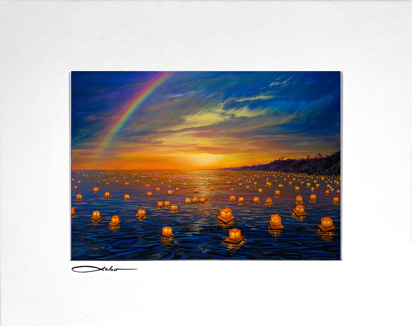 "Lanterns At Magic Island" 8" x 10" Matted Print