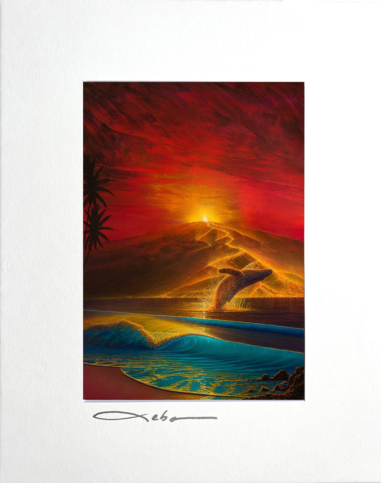 "Mauna Loa Awakes" 8" x 10" Matted Print