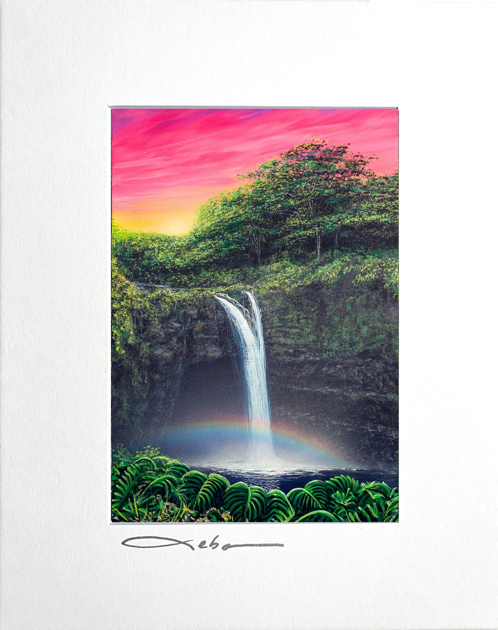 "Rainbow Falls" 8" x 10" Matted Print