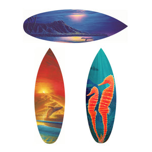 Sea Life Collection 15" Mini Surfboard Prints (Set of 3)