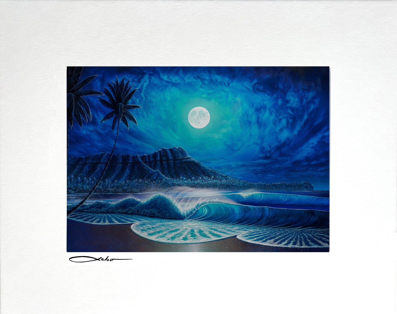 "Waikiki Blue" 8" x 10" Matted Print