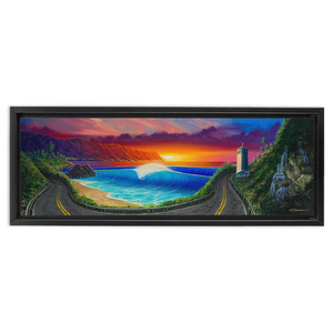 "Sunset At Waimea" Framed Traditional Stretched Canvas