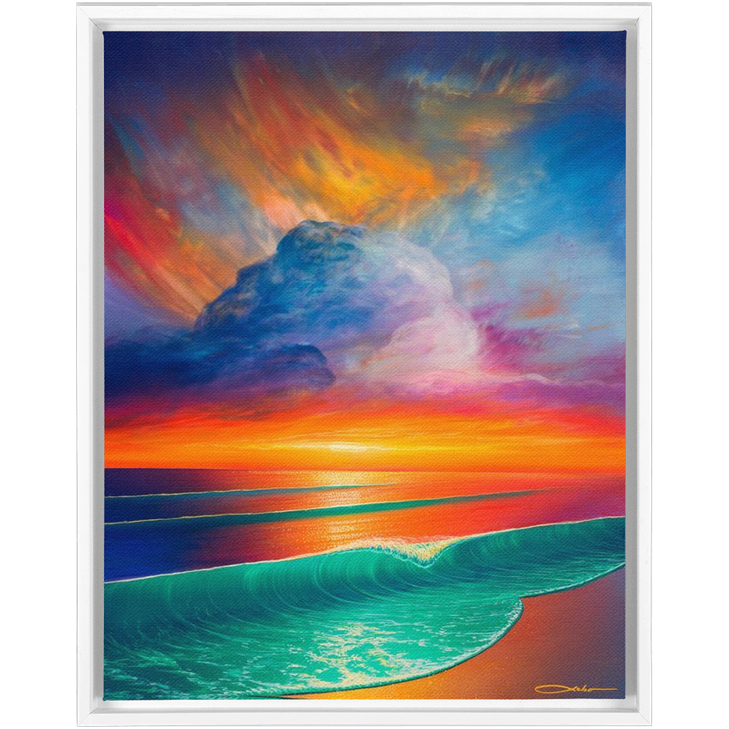 "Break Of Dawn" Framed Traditional Stretched Canvas