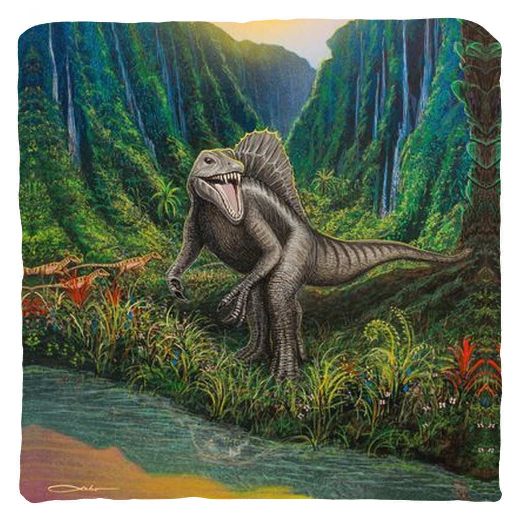 "Jurassic Valley" Throw Pillows