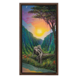 "Jurassic Valley" Framed Traditional Stretched Canvas