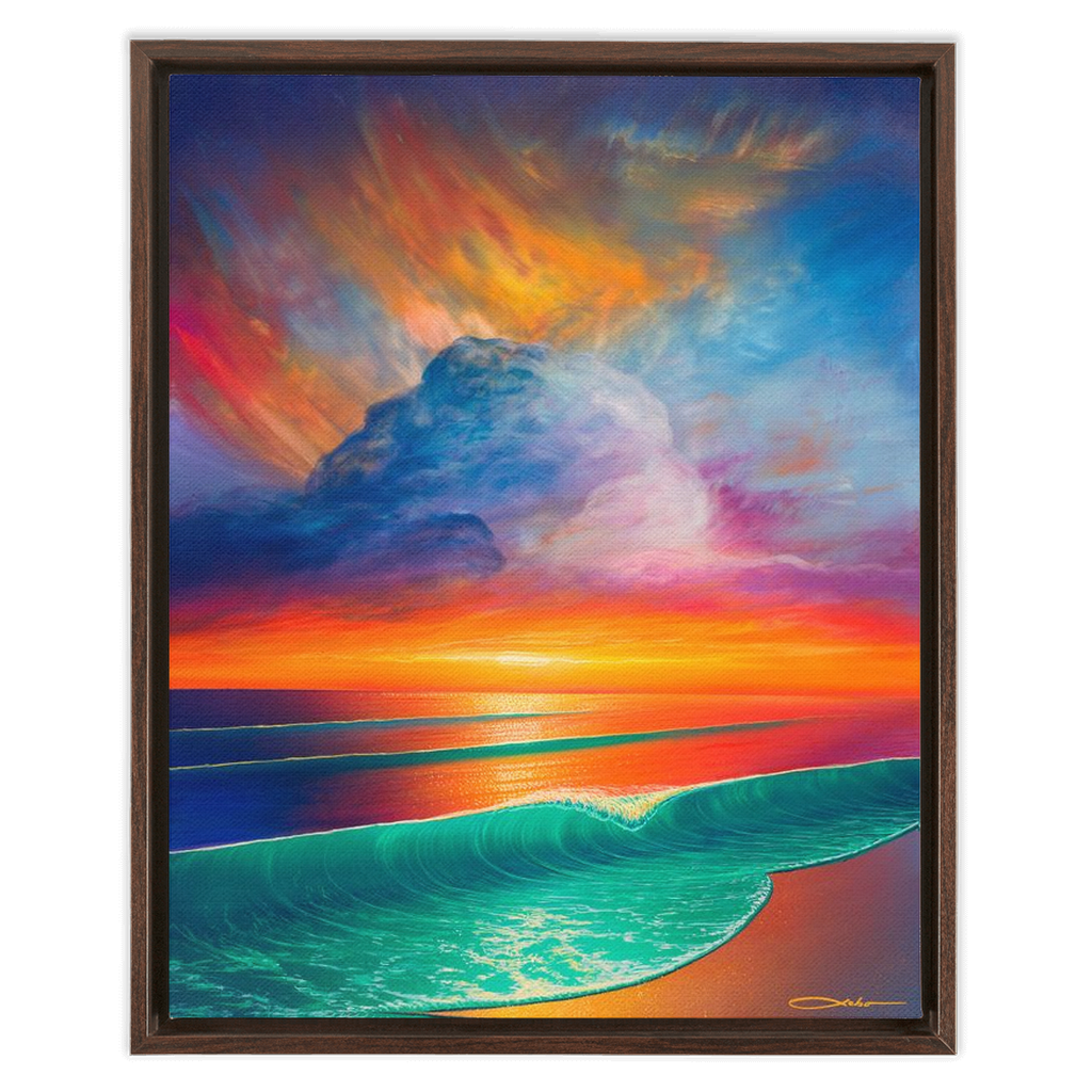 "Break Of Dawn" Framed Traditional Stretched Canvas